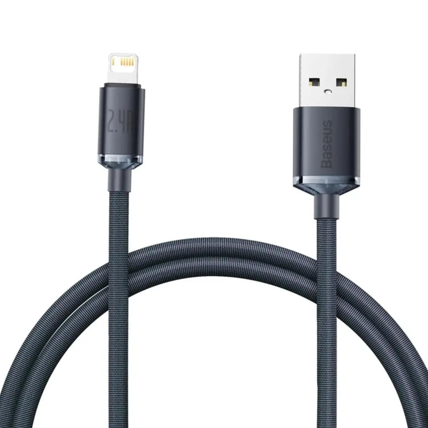Baseus Crystal Shine Series 2.4A Fast Charging USB to Lightning For Iphone Data Cable 1.2m Black